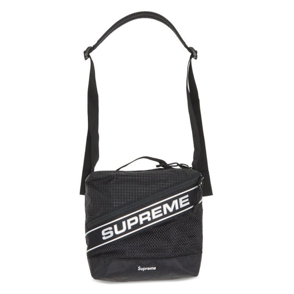 Supreme Black Messenger Bag with Adjustable Straps